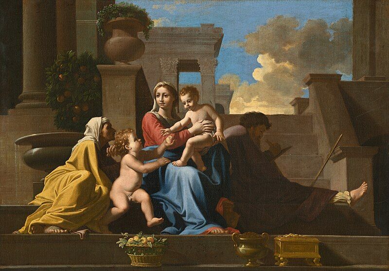 The Holy Family on the Steps by Nicolas Poussin