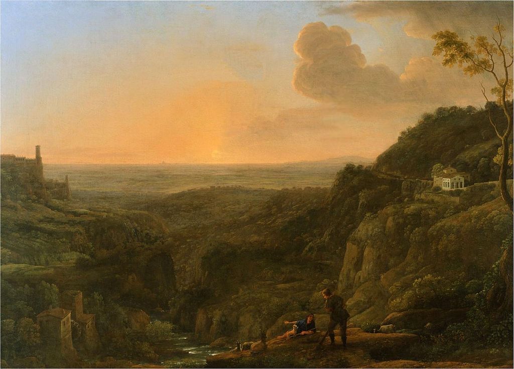 A view of the Roman Campagna from Tivoli, evening (1644-5) by Claude Lorrain