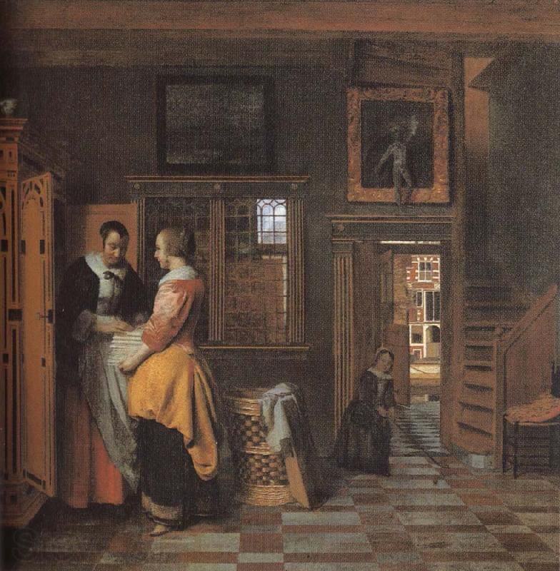 The Linen Cupboard by Pieter de Hooch