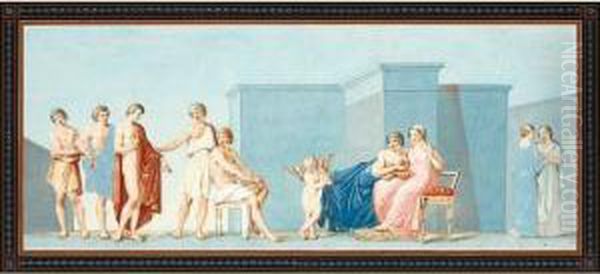 Scene Antique : Mariage De Thetis Et Pelee by Franciszek Smuglewicz