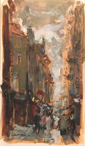 A crowded street, The Hague by Floris Arntzenius