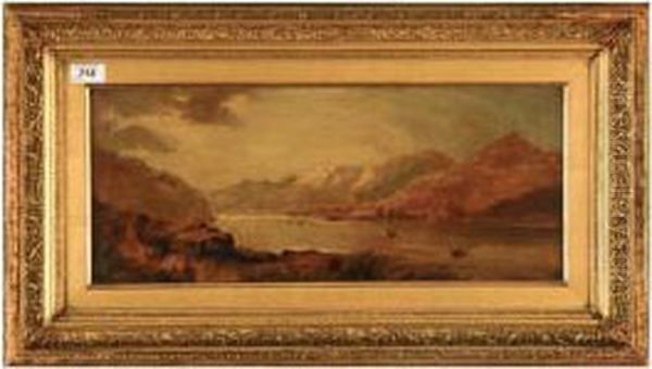 Scottish River Landscape, 
With Birds On The Water by John Teasdale