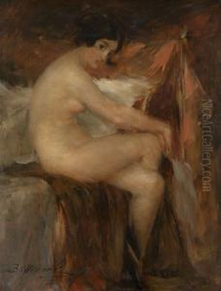 Seated Nude by Vitali Gavrilovitch Tikhov