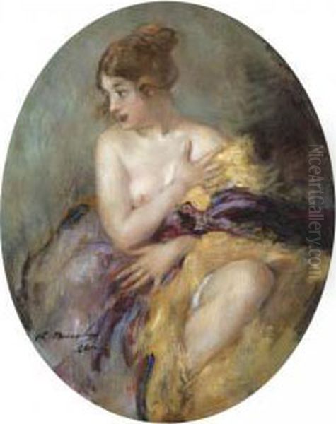 Nude With Shawl by Vitali Gavrilovitch Tikhov