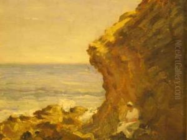 Woman In Seascape by Marie Anne Tuck