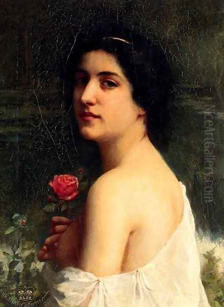 The Pink Rose by William-Adolphe Bouguereau