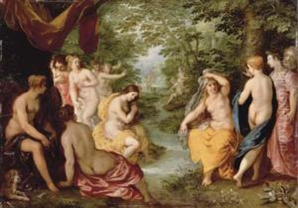 Diana And Actaeon by Hendrik Ii Van Balen