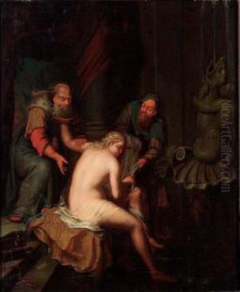 Susannah And The Elders;
Lot And His Daughters by Jacob Philipp Van Santvoort