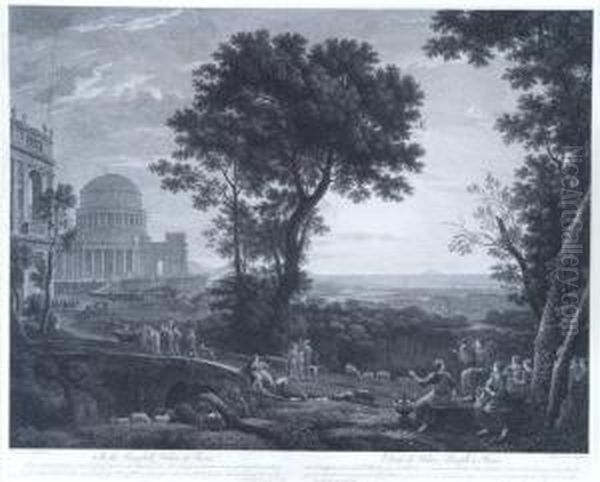 Classical Landscape With Figures by Francois Vivares