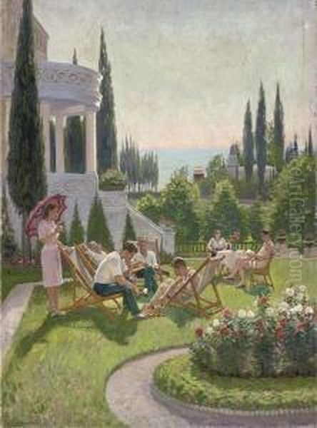 In The Garden, Crimea by Boris E. Vladimirsky