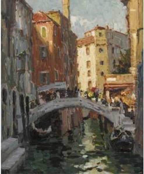 A Venetian Canal by Max Werner