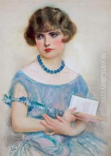 A Woman With A Book by Basil Woodhouse