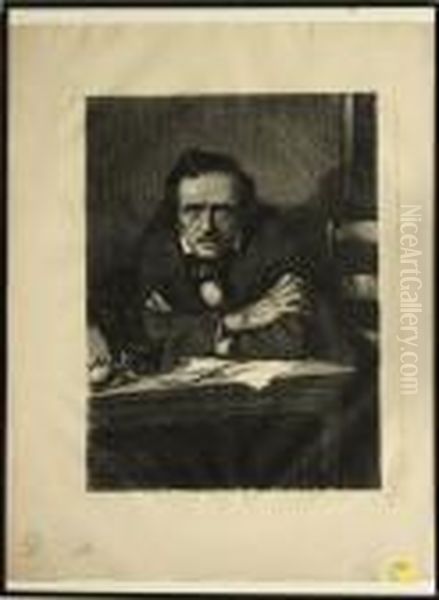 Portrait Of E.a. Poe by Samuel Johnson Woolf