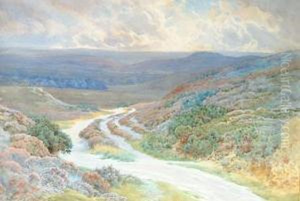 An Open Moorland Landscape 'charles J.adams', (lower Left) by Charles James Adams