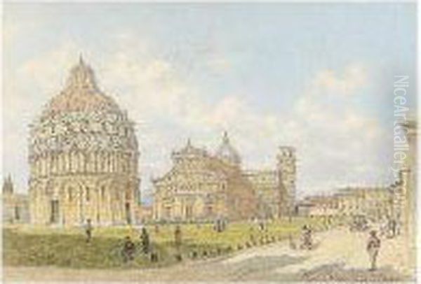 View Of Pisa, Signed by Franz Alt