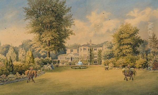 House And Gardens, Cambridge by William Frederick Austin