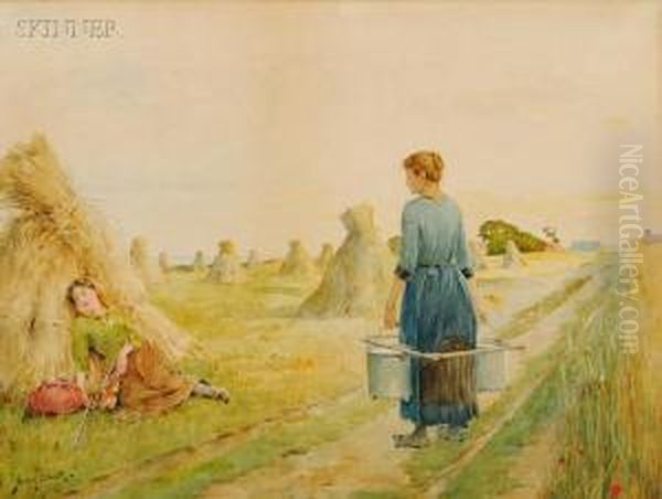 Afternoon In The Hay Fields by Henry Bacon