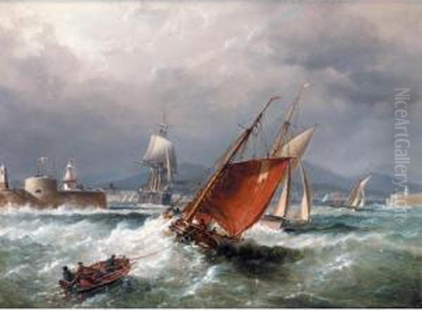 Shipping Off Dun Laoghaire by Richard Bridges Beechey