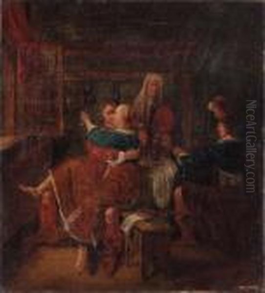 Soldiers Courting A Woman In A Brothel by Richard Brakenburgh