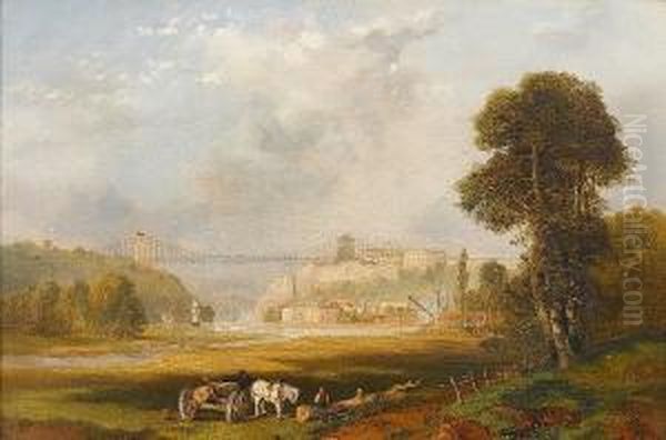 The Clifton Suspension Bridge From Avon Gorge by Charles Brooke Branwhite