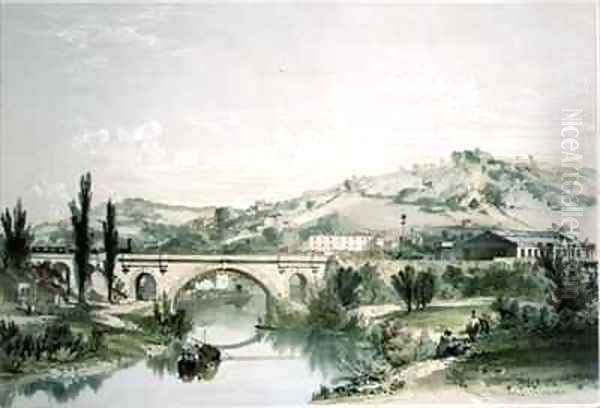 St. James' Bridge and Station, Bath by John Cooke Bourne