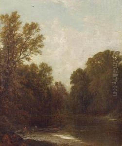 On The River by John William Casilear