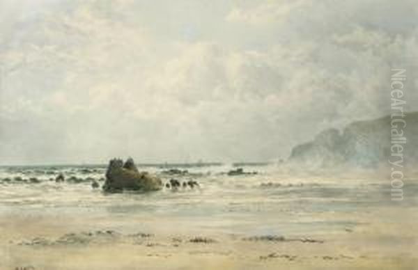 A View Of The Cornish Coast by William Casley