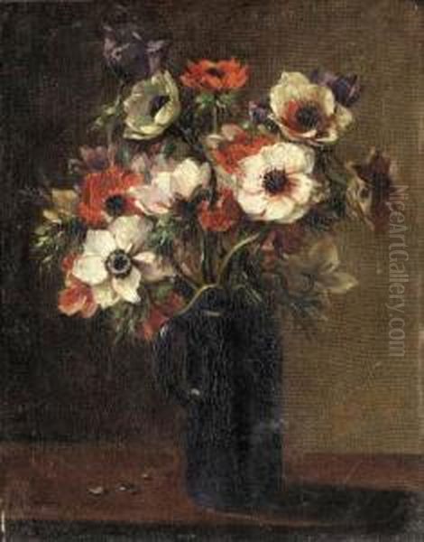 A Vase Of Anemonies
Oil On Canvas by Edward Chappel