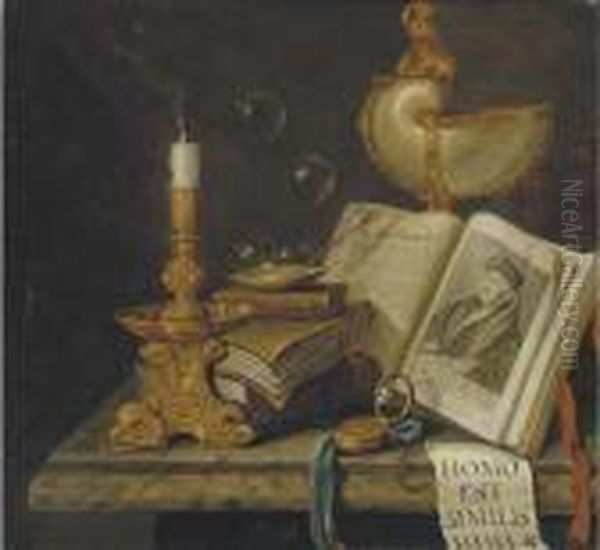 A Vanitas Still Life by Edwart Collier