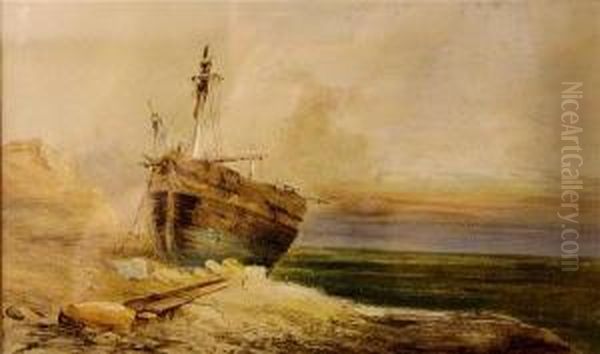 Shipwreck On A Shore by William Collins