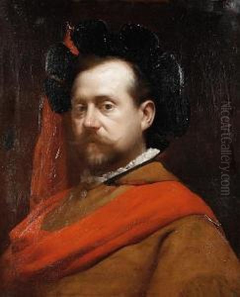 A Half Length Portrait Of A Gentleman by Ignacio Leon y Escosura