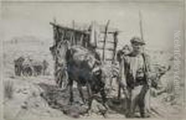 Ox Carts. by Francis H. Dodd