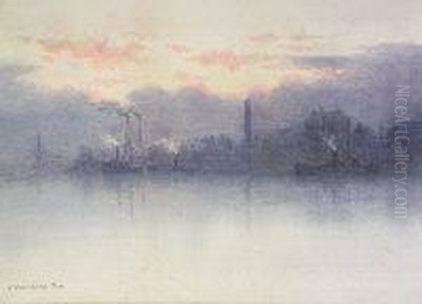 City At Sunset by George, Captain Drummond-Fish