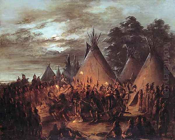 Scalp Dance, Sioux by George Catlin