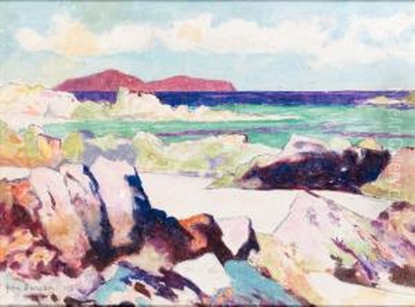 Iona Looking Towards Lunga by John Mckirdy Duncan