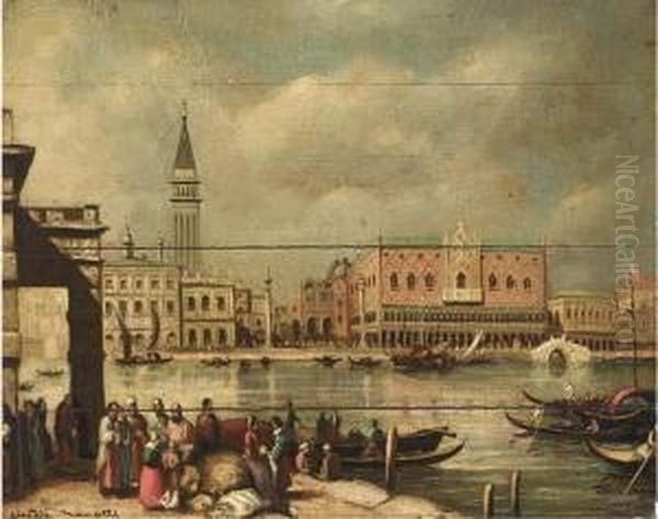 At The Customs House, Venice by Luigi Gainotti