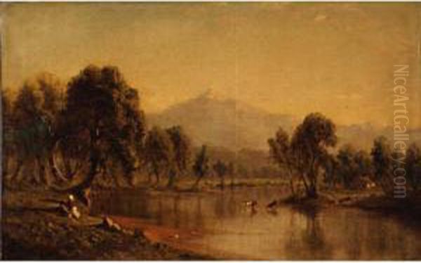 Mount Washington, New Hampshire, From The Saco River by Sanford Robinson Gifford