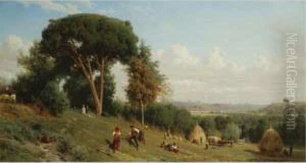 Haymaking by Karl Girardet