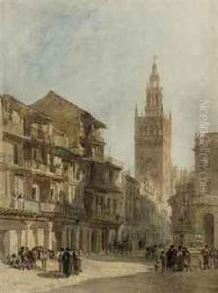 The Giralda, Seville, Spain by Edward Alfred Angelo Goodall