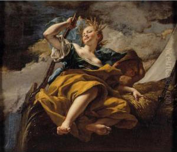 Ceres (allegory Of Summer) by Domenico Guidobono