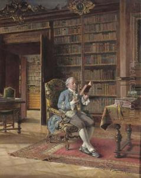 In The Library by Johann Hamza