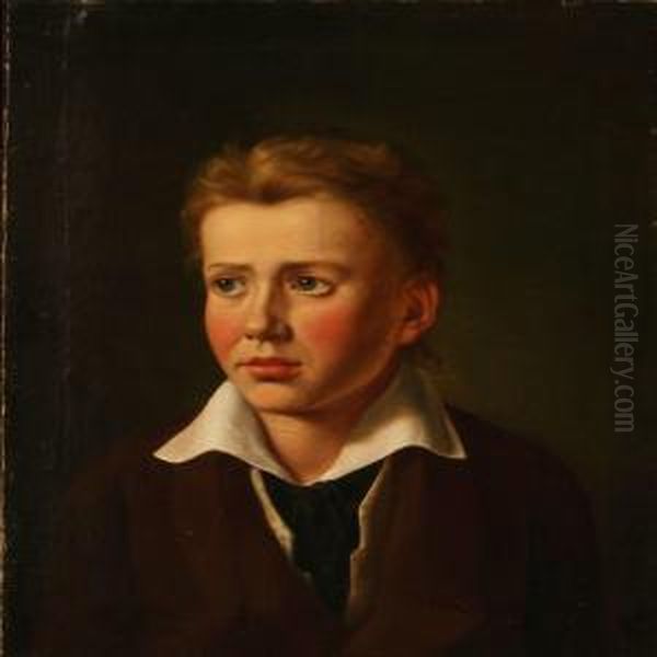 Portrait Of Ludvig August Laessoe (1808-1878) by Constantin Hansen