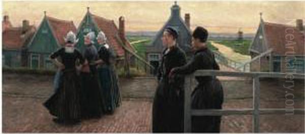 The Fishermen's Flirt, Volendam by Henri Houben