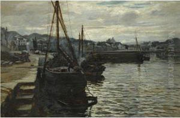 Harbour Scene by Colin Hunter