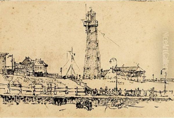 Vuurtoren Te Scheveningen by Dick Ket