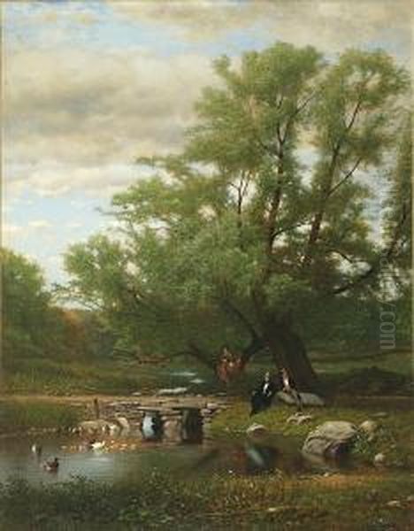 Watching The Ducks And Geese by James McDougal Hart