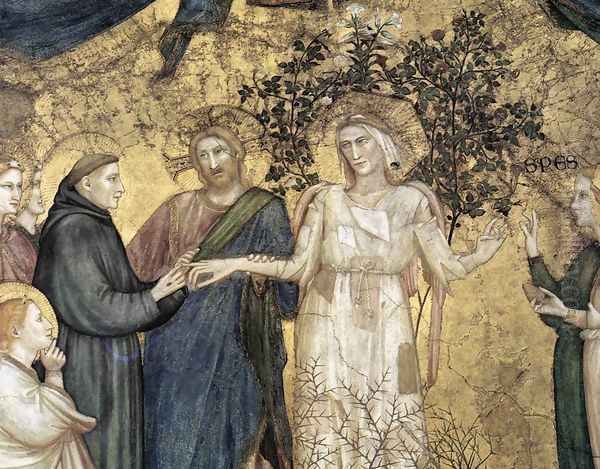 Franciscan Allegories- Allegory of Poverty (detail 1) c. 1330 by Giotto Di Bondone