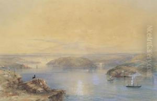 View From Flagstaff Hill, Sydney, New South Wales by Conrad Martens