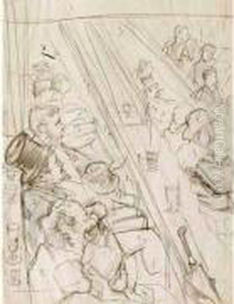 Scene De Cabaret (au Cafe Concert). by Charles Maurin