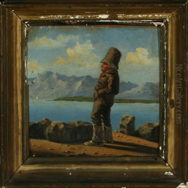 Icelandic Gentleman By A Fiord On A Sunny Day by Vilhelm Melbye